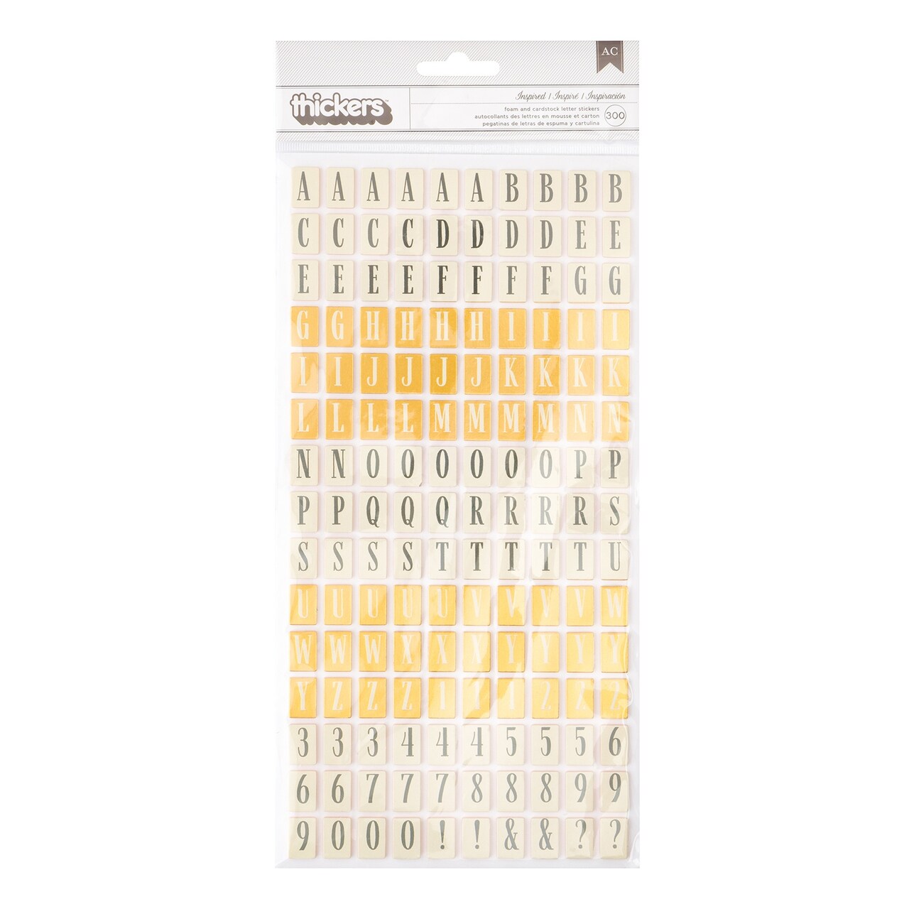 Crate Paper Moonlight Magic Thickers Stickers 300/Pkg-Inspired - Alpha - Gold Foil